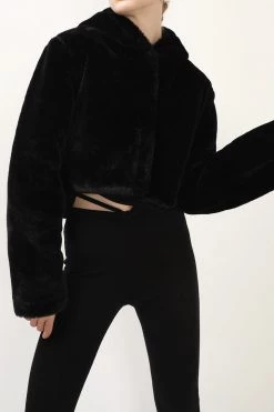 STORETS Harper Faux Fur Crop Jacket