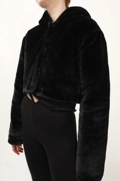 STORETS Harper Faux Fur Crop Jacket