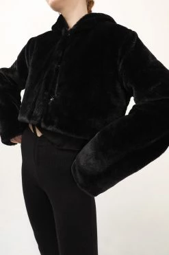 STORETS Harper Faux Fur Crop Jacket