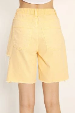 STORETS Karlee Slash Color Denim Shorts CLOTHING