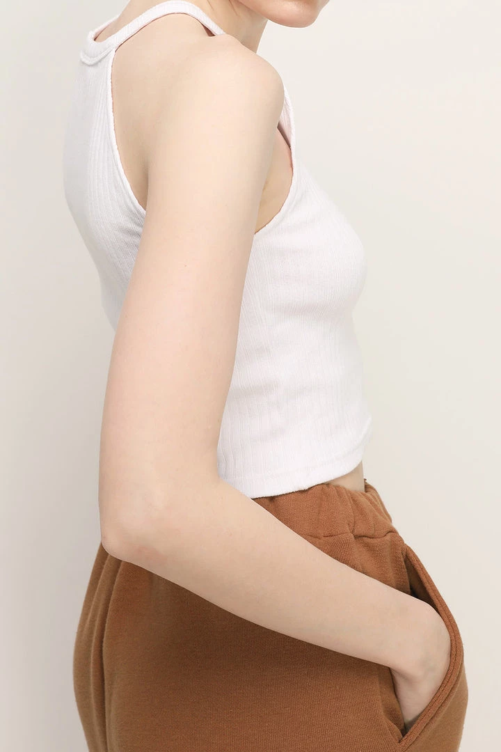 STORETS SALE Zuri Ribbed Halter Neck Top CLOTHING