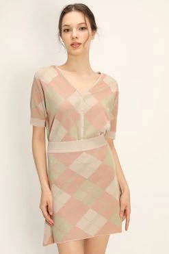 STORETS Giana Argyle Knit Cardigan CLOTHING