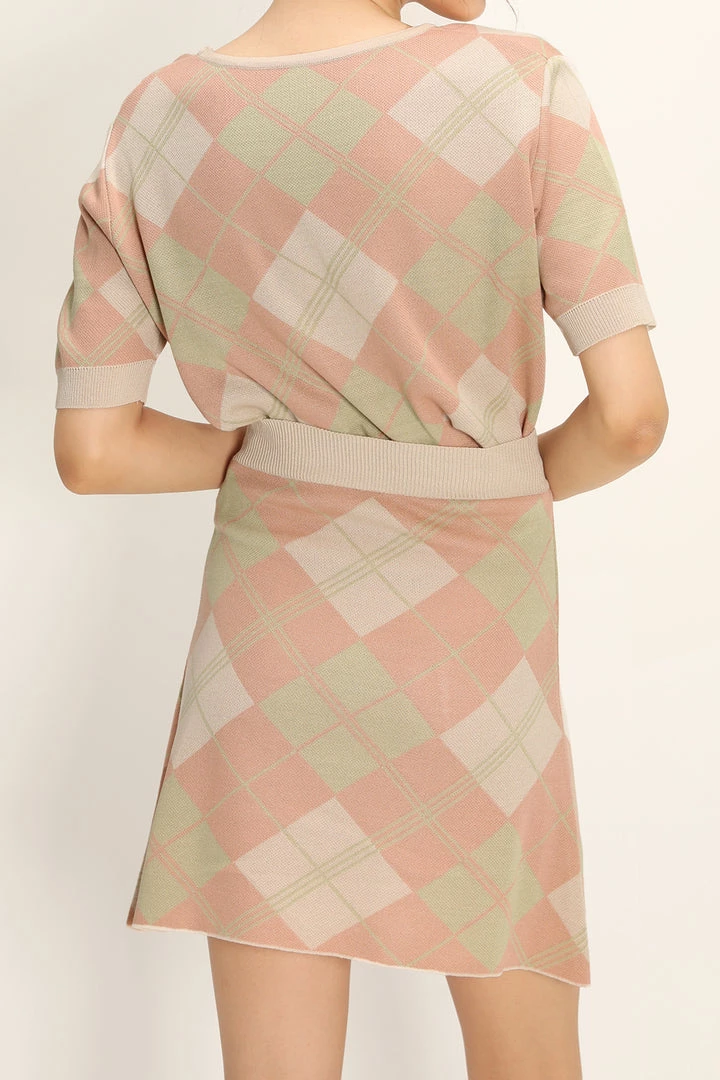 STORETS Giana Argyle Knit Skirt CLOTHING
