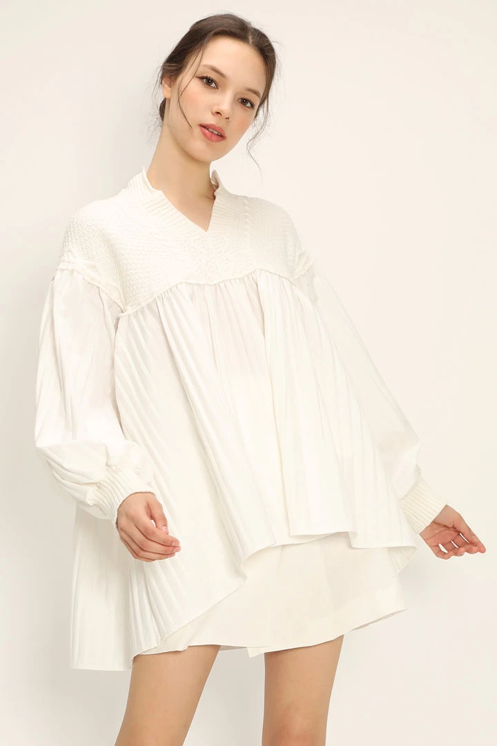STORETS Landry Pleated Blouse CLOTHING