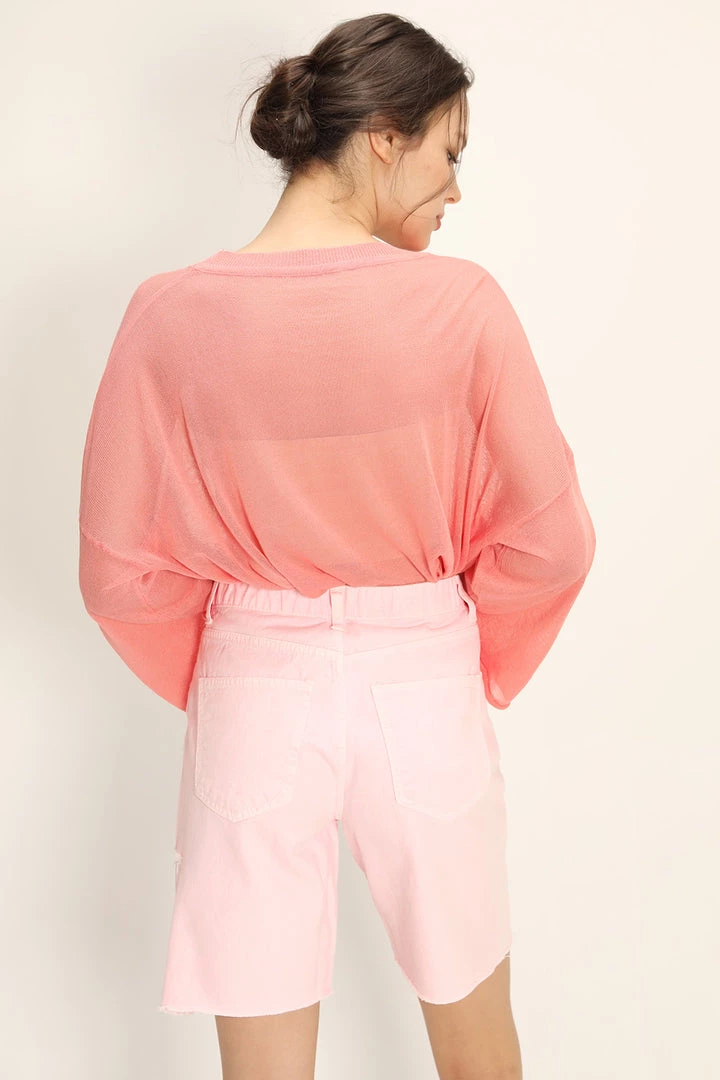 STORETS CLOTHING Karlee Slash Color Denim Shorts