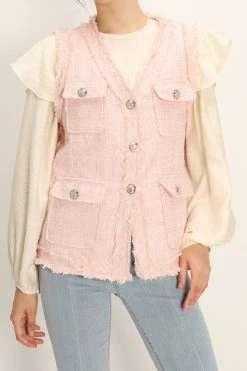 STORETS Rosalee Tweed Sleeveless Jacket