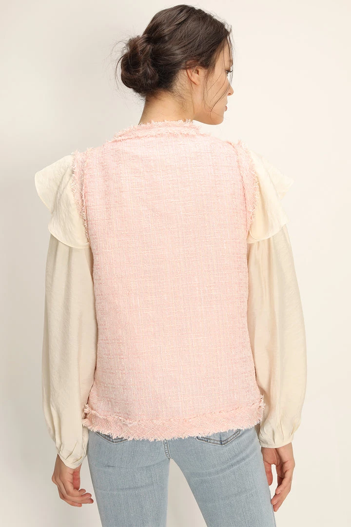 STORETS Rosalee Tweed Sleeveless Jacket