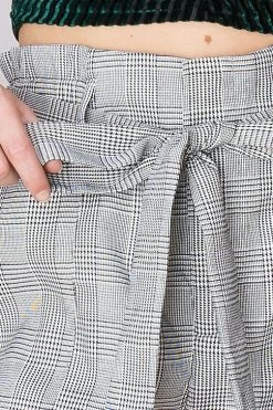 STORETS SALE CLOTHING Delan Tartan Pants With Self Tie