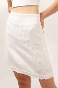 STORETS Victoria Frayed Tweed Skirt CLOTHING