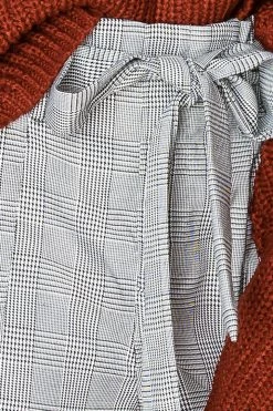 STORETS SALE CLOTHING Delan Tartan Pants With Self Tie