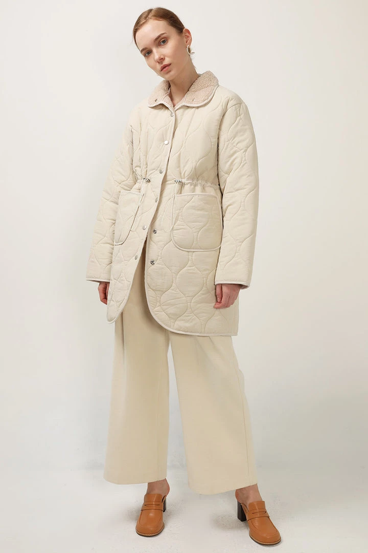 STORETS Blair Quilted Borg Coat