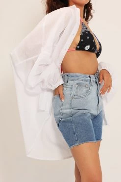 STORETS CLOTHING Gemma Smocked Cuff Shirt