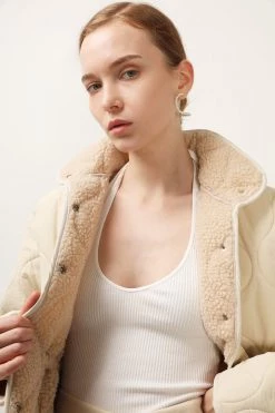 STORETS Blair Quilted Borg Coat