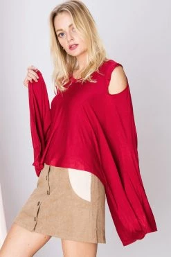 STORETS SALE Vera Waterfall Draped Top-2 Colors CLOTHING