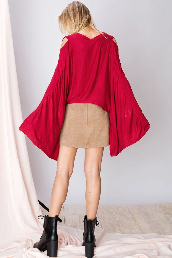 STORETS SALE Vera Waterfall Draped Top-2 Colors CLOTHING