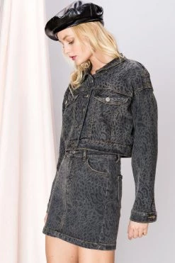 STORETS SALE CLOTHING Danny Spotted Cropped Jacket