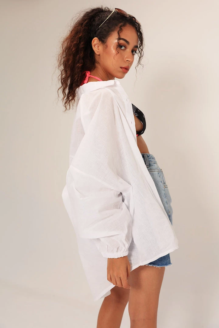 STORETS CLOTHING Gemma Smocked Cuff Shirt