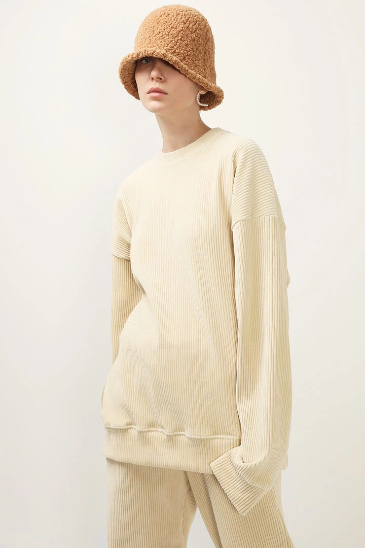 STORETS Influencer Nevaeh Cord Oversized Top