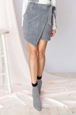 STORETS SALE Marie Suede Wrap Skirt