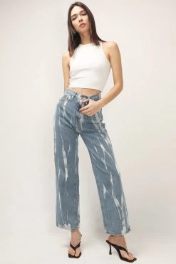 STORETS CLOTHING Nala Grunge Wash Wide Jeans