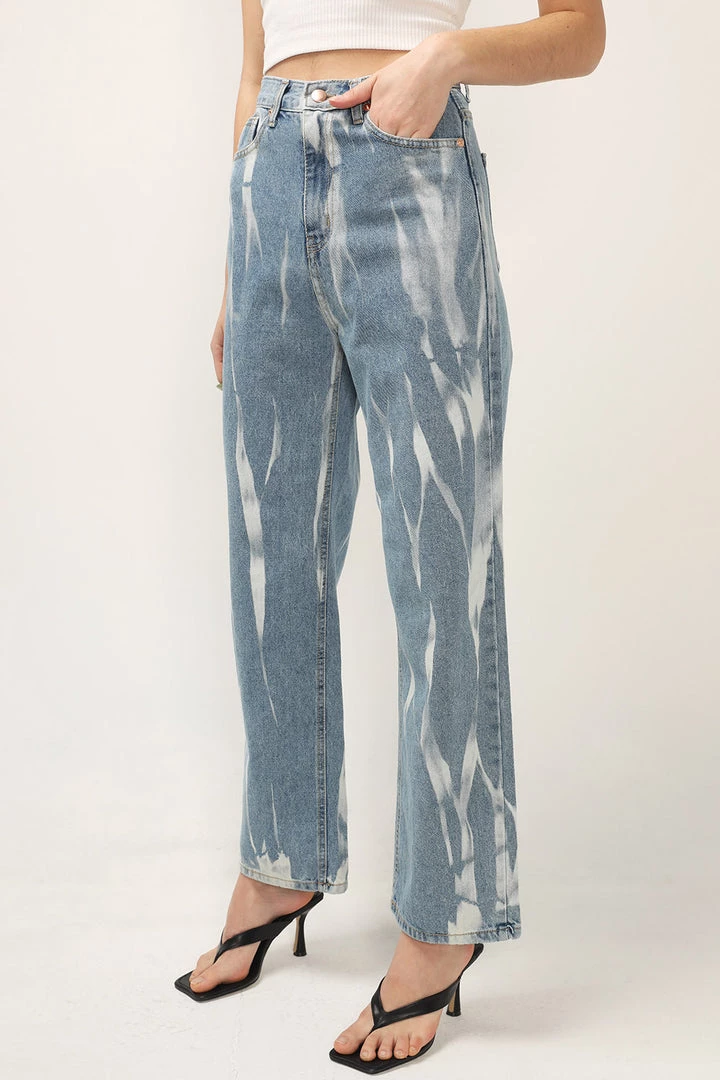 STORETS CLOTHING Nala Grunge Wash Wide Jeans
