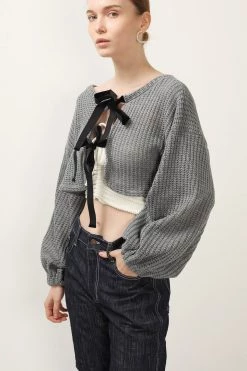 STORETS Evie Tie Detailed Knit Cardigan