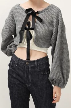 STORETS Evie Tie Detailed Knit Cardigan