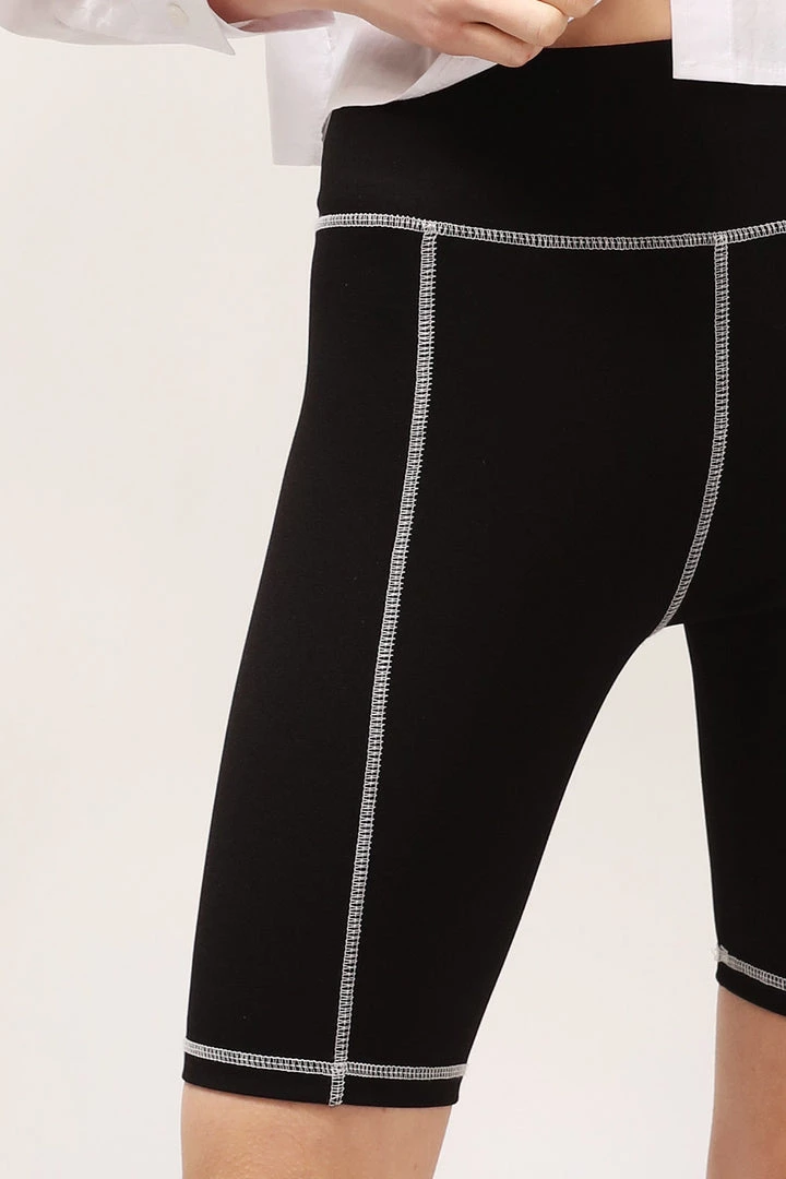 STORETS Jade Contrast Stripe Biker Shorts