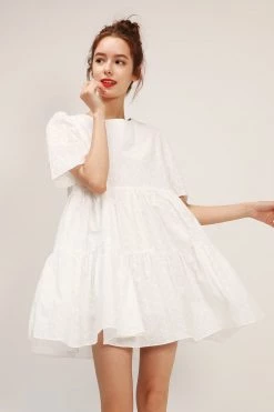 STORETS SALE Bella Embroidered Lace Tiered Dress