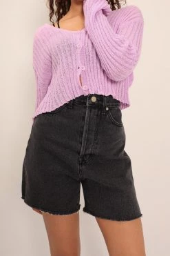 STORETS SALE Phoebe Frayed Hem Denim Shorts