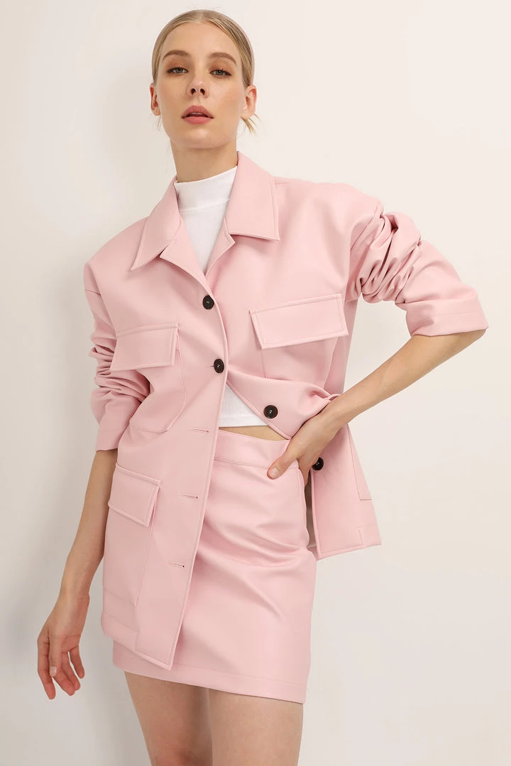 STORETS SALE Sadie Pleather Mini Skirt