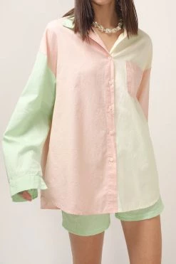 STORETS Kelly Color Block BoyFriend Shirt