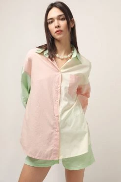 STORETS Kelly Color Block BoyFriend Shirt