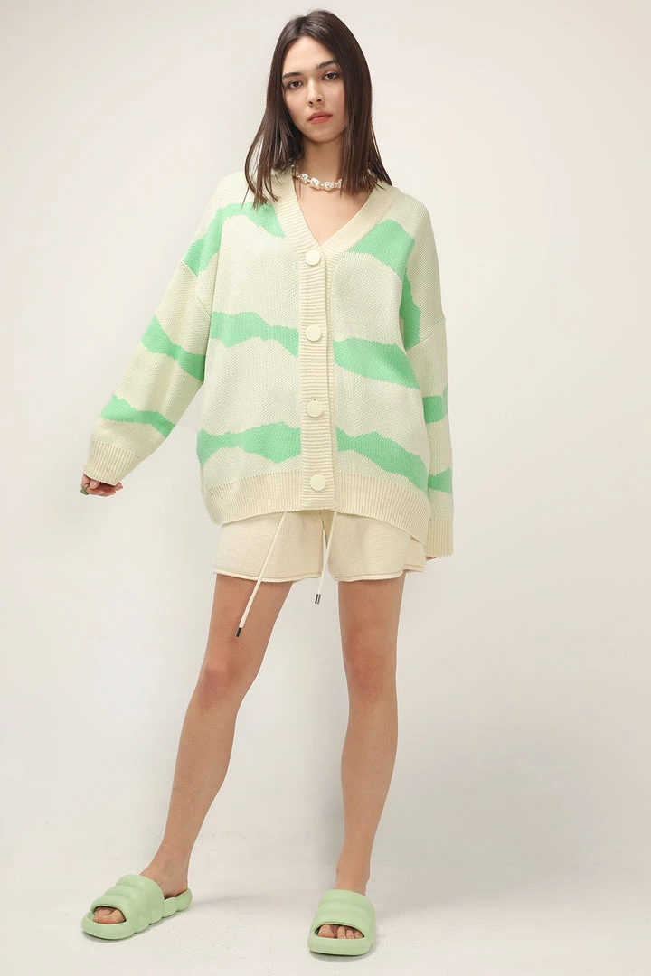 STORETS CLOTHING Dallas Oversized Printed Cardigan