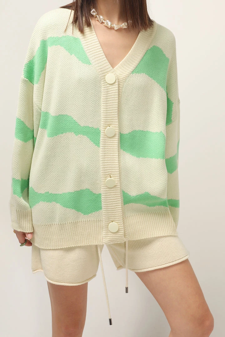 STORETS CLOTHING Dallas Oversized Printed Cardigan