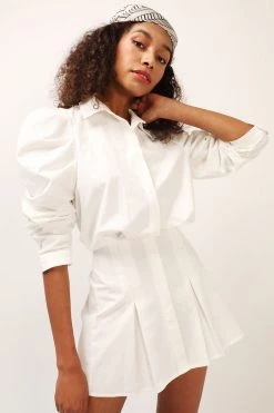 STORETS SALE CLOTHING Eliza Structured Puff Sleeve Shirt