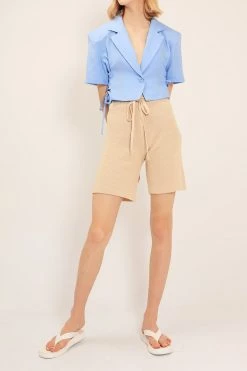 STORETS CLOTHING Sage Knitted Shorts
