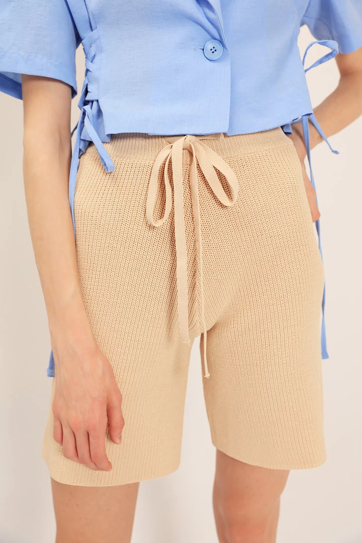 STORETS CLOTHING Sage Knitted Shorts