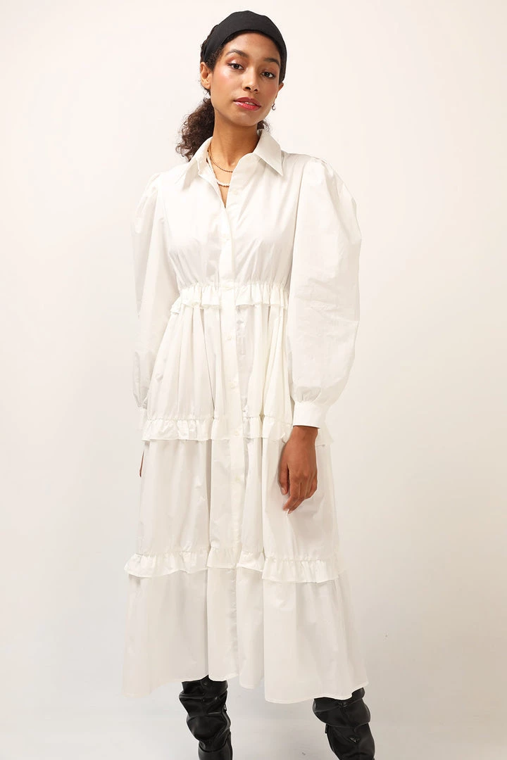 STORETS Lily Tiered Shirt Dress CLOTHING