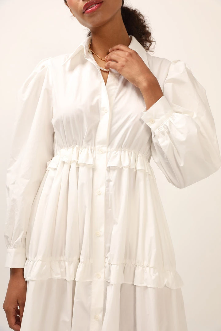STORETS Lily Tiered Shirt Dress CLOTHING