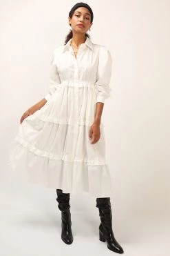 STORETS Lily Tiered Shirt Dress CLOTHING