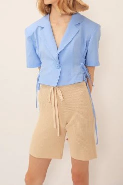 STORETS CLOTHING Sage Knitted Shorts