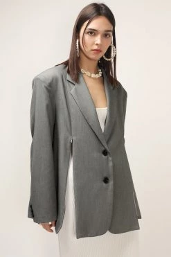 STORETS CLOTHING Shiloh Slit Detail Blazer