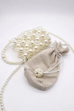 STORETS Faux Pearl Beaded Crossbody Bag