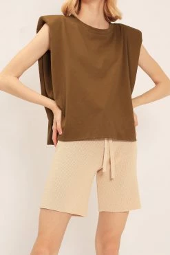 STORETS BEST-SELLERS Elena Padded Shoulder T-shirt