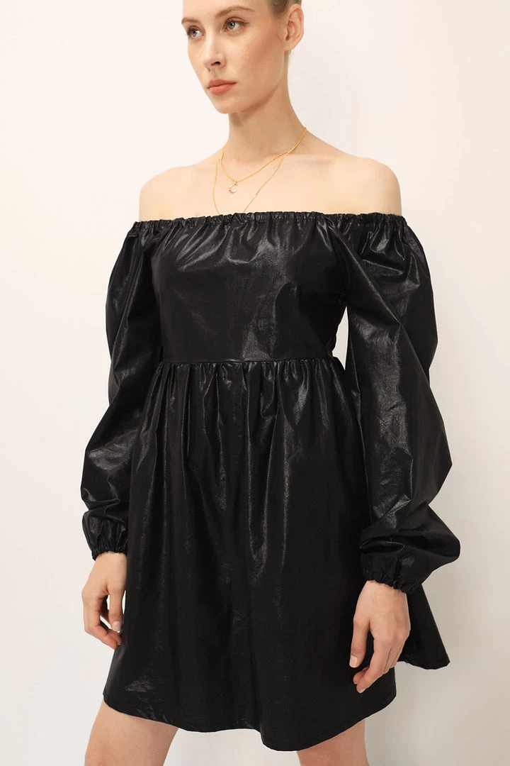 STORETS SALE CLOTHING Joy Coated Babydoll Dress