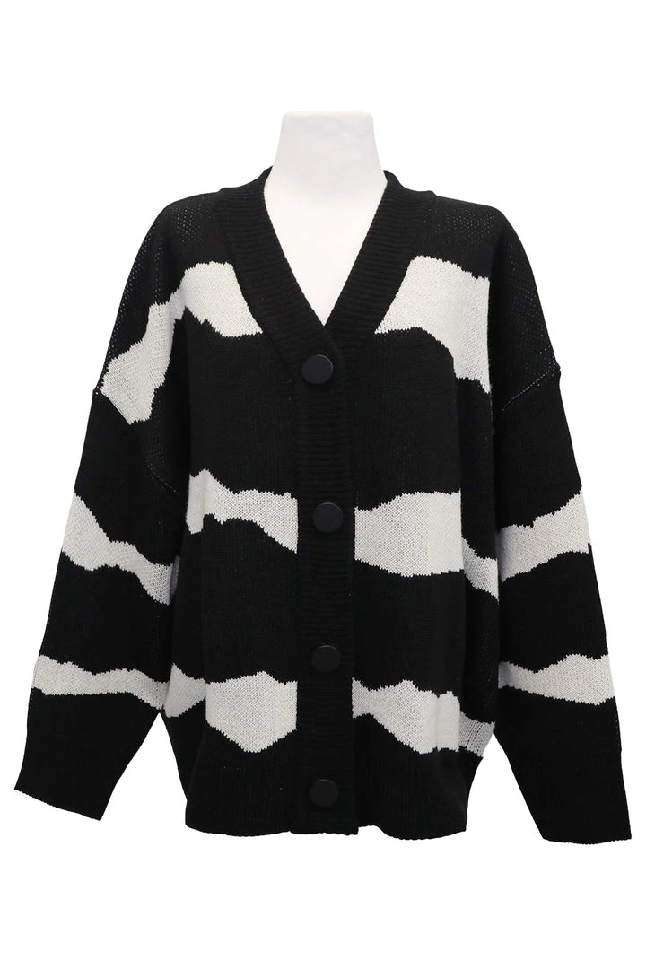STORETS CLOTHING Dallas Oversized Printed Cardigan