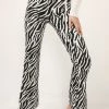 STORETS Kimber Zebra Print Satin Pants CLOTHING