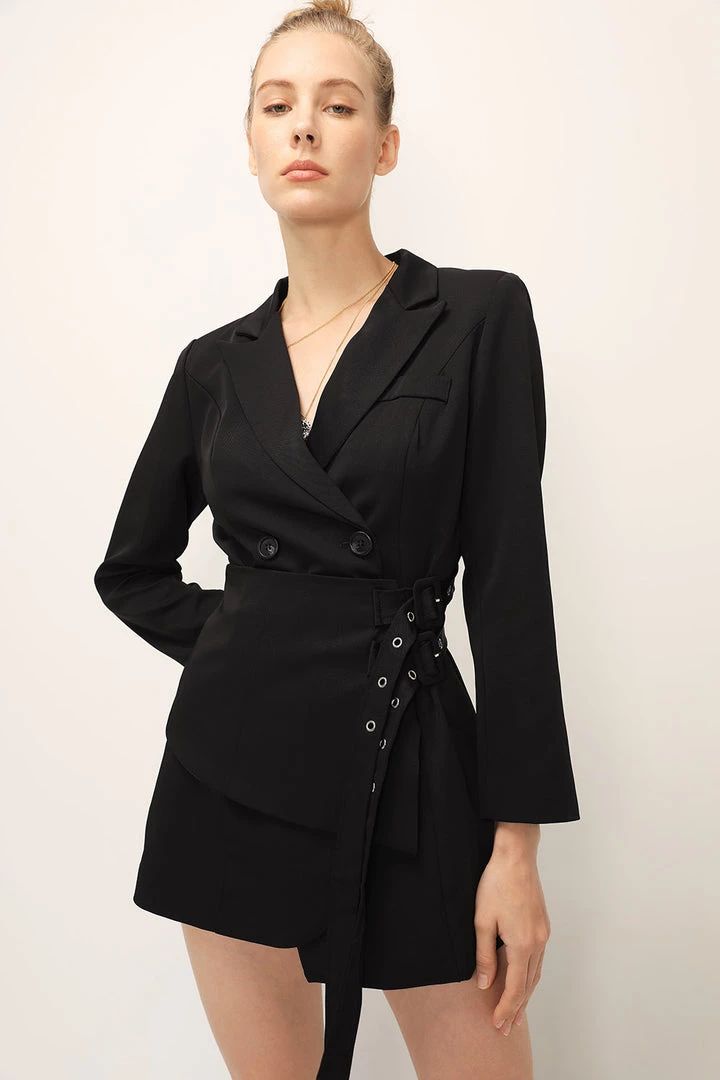STORETS SALE Evelyn Wrap Belted Jacket Dress
