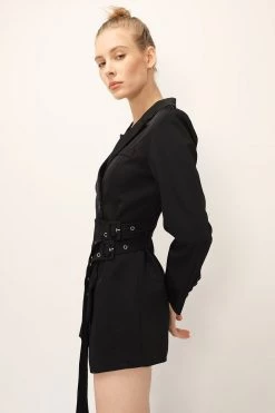 STORETS SALE Evelyn Wrap Belted Jacket Dress